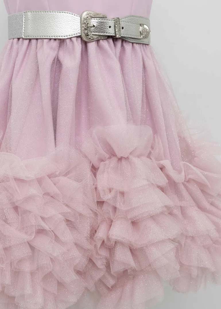 Nunzia Corinna Abito Rosa con Cintura