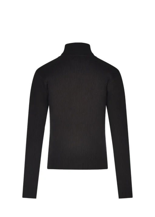 Odi et Amo Lupetto Nero in Maglia con Borchie per Bambine