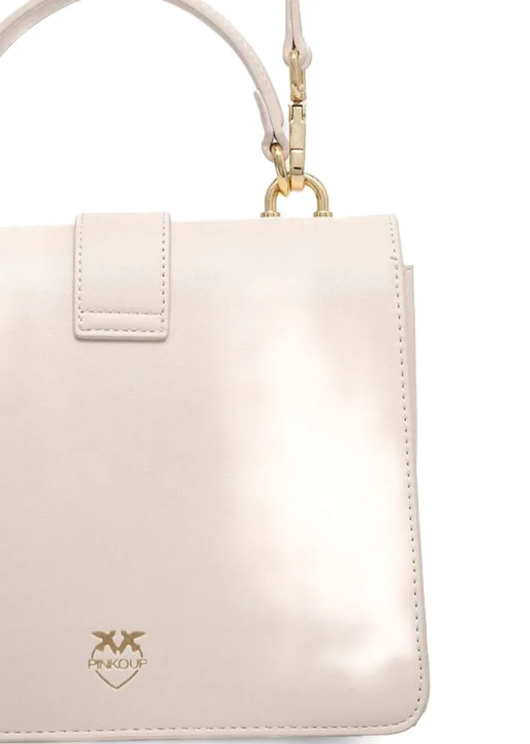 Pinko Kids Borsa a Tracolla Crema con Borchie per Bambine