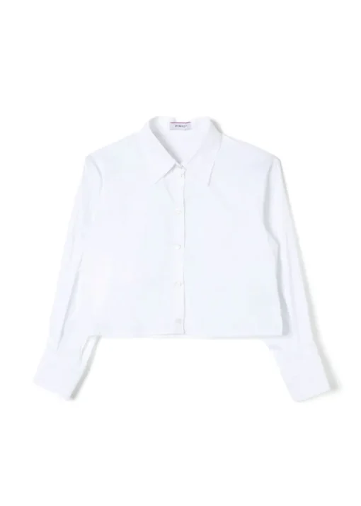 Pinko Kids Camicia Bianca Crop per Bambine