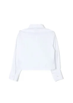 Pinko Kids Camicia Bianca Crop per Bambine