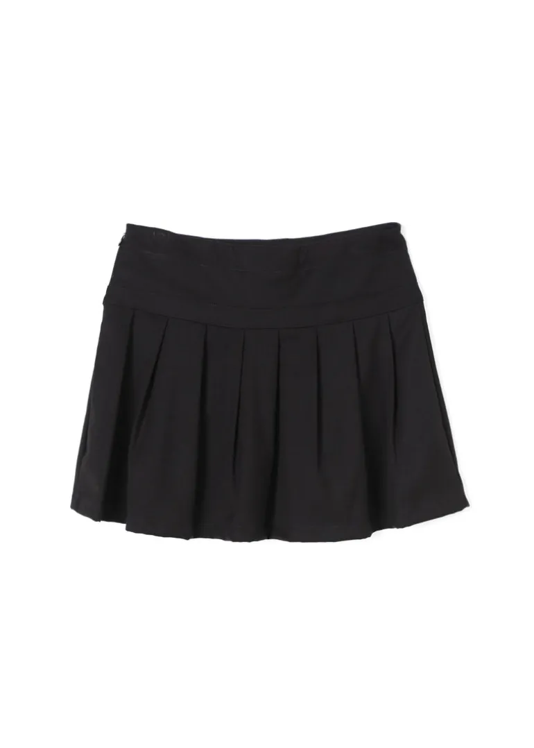 Pinko Kids Gonna Nera con Pieghe e Fibbia per Bambine