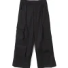 Pinko Kids Pantaloni Neri Wide Leg con Tasconi per Bambine