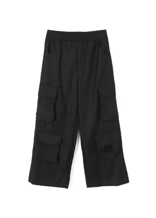 Pinko Kids Pantaloni Neri Wide Leg con Tasconi per Bambine
