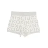 Pinko Kids Short Tricot Bianco con Logo All Over per Bambine