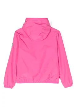 Save The Duck Kids Giubbino Fucsia con Cappuccio con Patch Logo