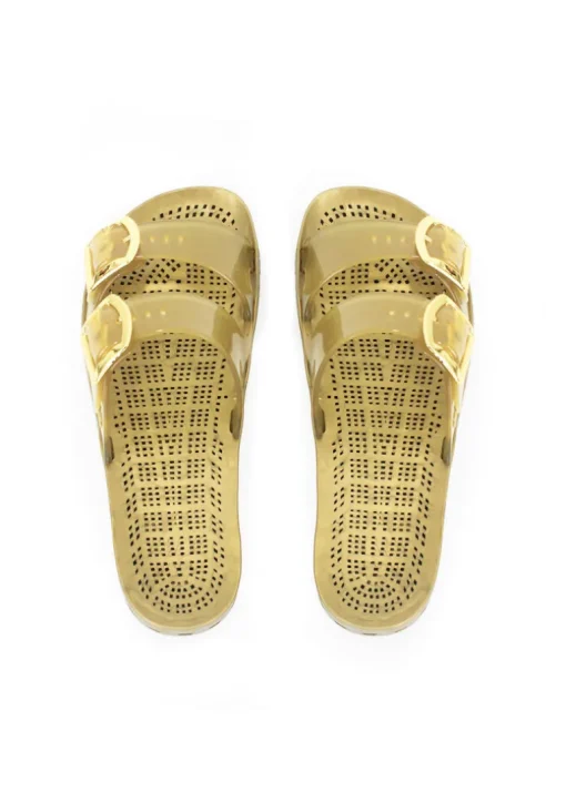 Sensi Kids Jelly Sandalo Oro Doppia Fascia per Bambine