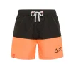 Sun68 Kids Costume Boxer Nero/Arancione per Bambini