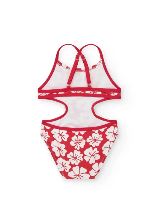 Tuc Tuc Costume Monokini Bianco/Rosso per Neonate