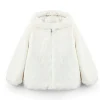 Twinset Kids Bomber Bianco in Pelliccia per Bambine
