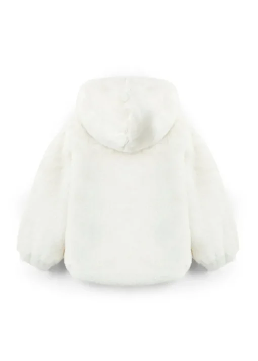 Twinset Kids Bomber Bianco in Pelliccia per Bambine
