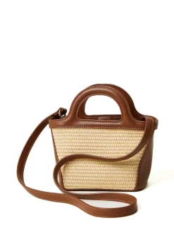 Twinset Kids Borsa a Tracolla Effetto Paglia per Bambine