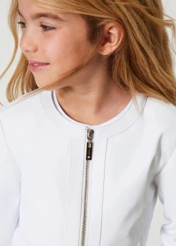 Twinset Kids Giubbino Bianco Ecopelle per Bambine