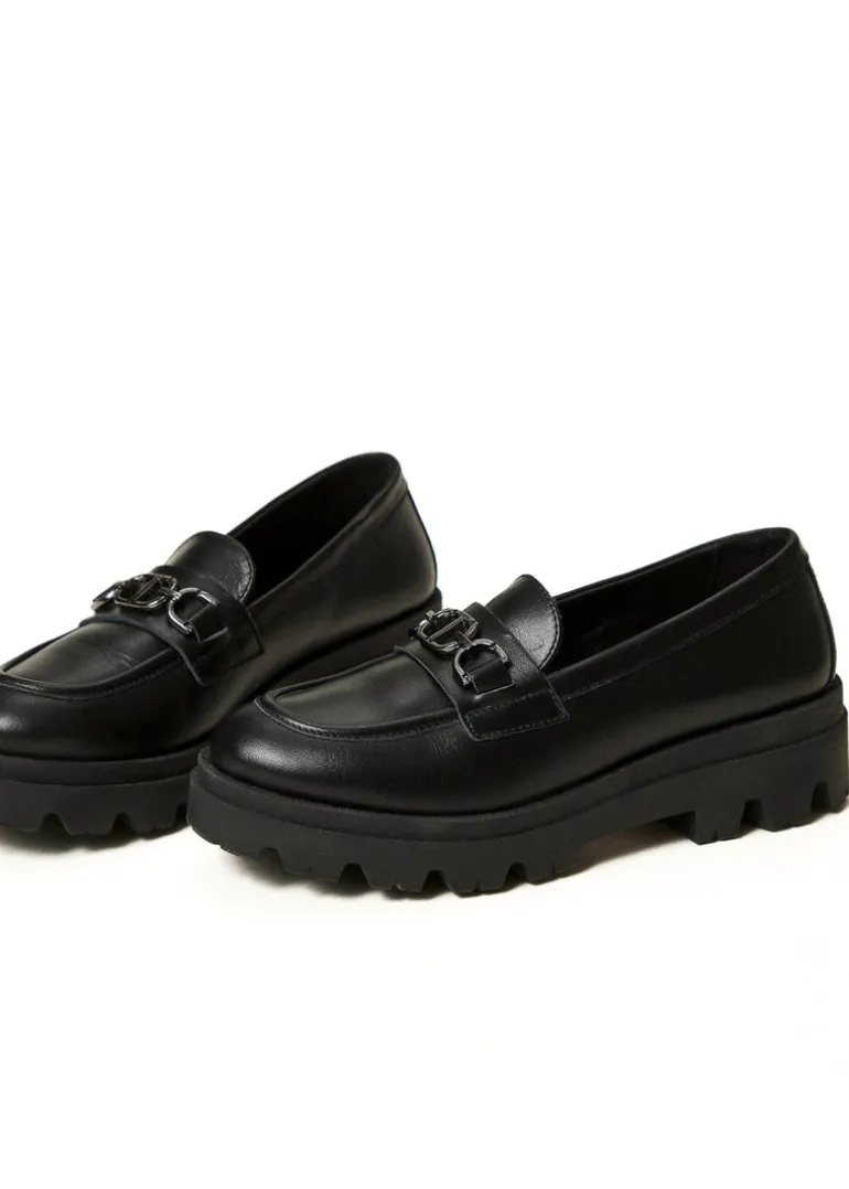 Twinset Kids Mocassino Nero per Bambine