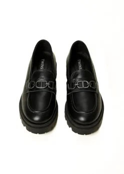 Twinset Kids Mocassino Nero per Bambine