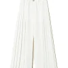 Twinset Kids Pantaloni Bianchi Plissettati per Bambine