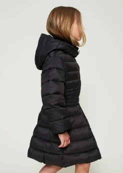 Twinset Kids Piumino Trapuntato Nero con Cintura per Bambine