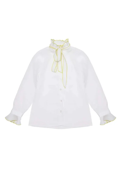 Vicolo Kids Camicia Panna con Fiocco per Bambine